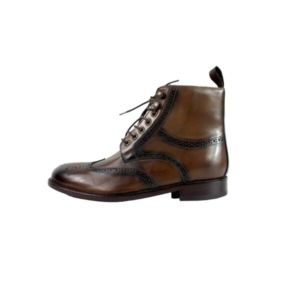Cesare Men Brown Dress Boots